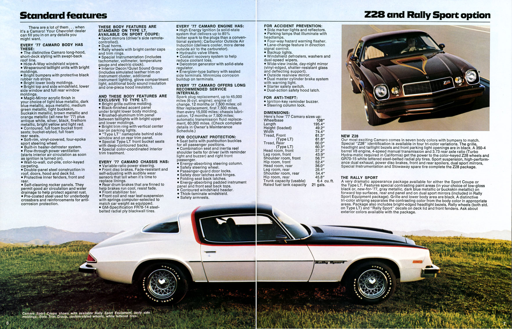 1977 Chev Camaro Brochure